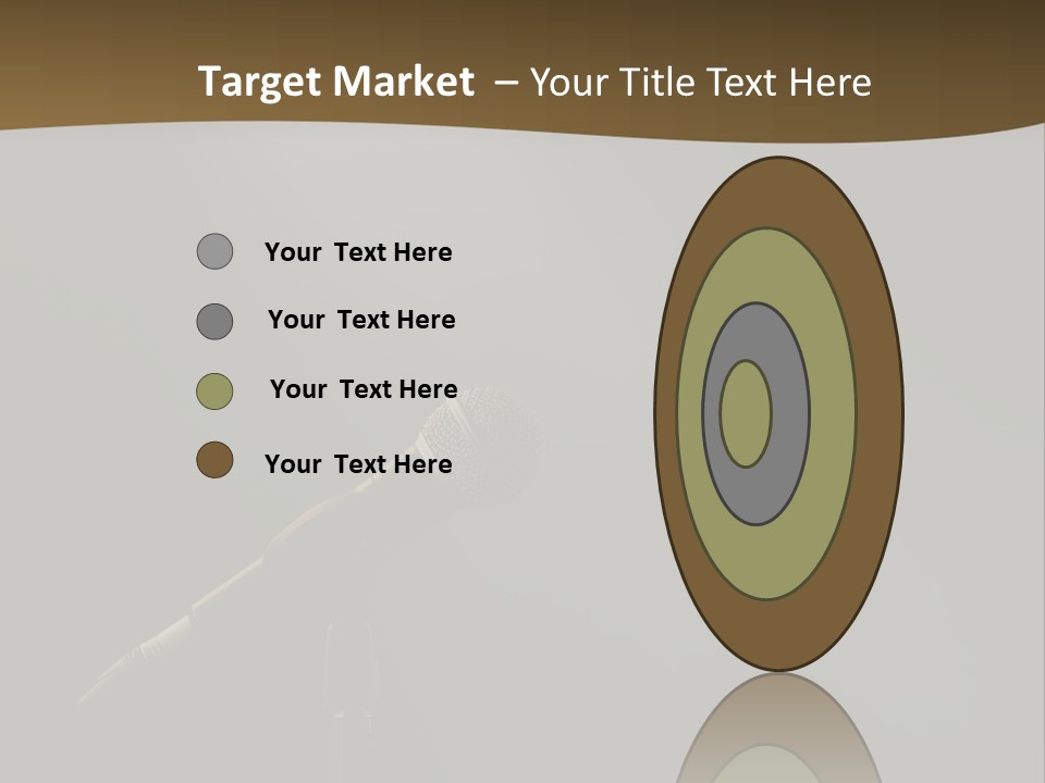 A Microphone On A Stage With A Spotlight On It PowerPoint Template