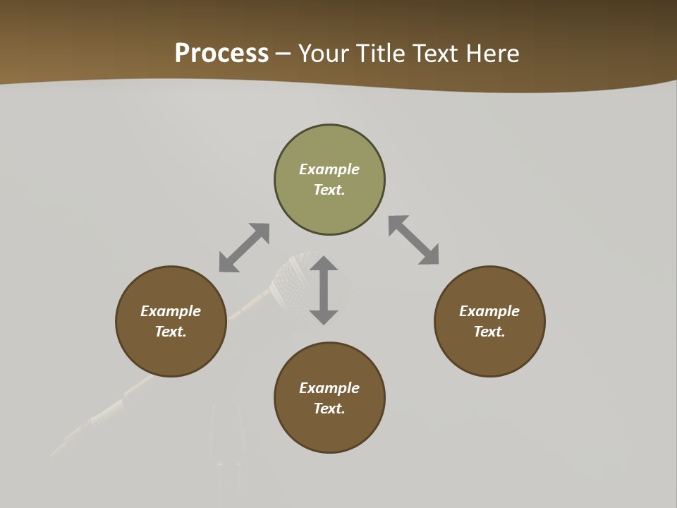 A Microphone On A Stage With A Spotlight On It PowerPoint Template