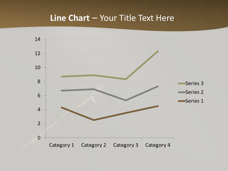 A Microphone On A Stage With A Spotlight On It PowerPoint Template