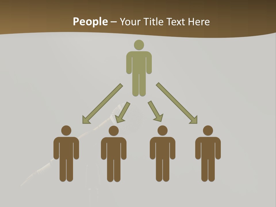 A Microphone On A Stage With A Spotlight On It PowerPoint Template