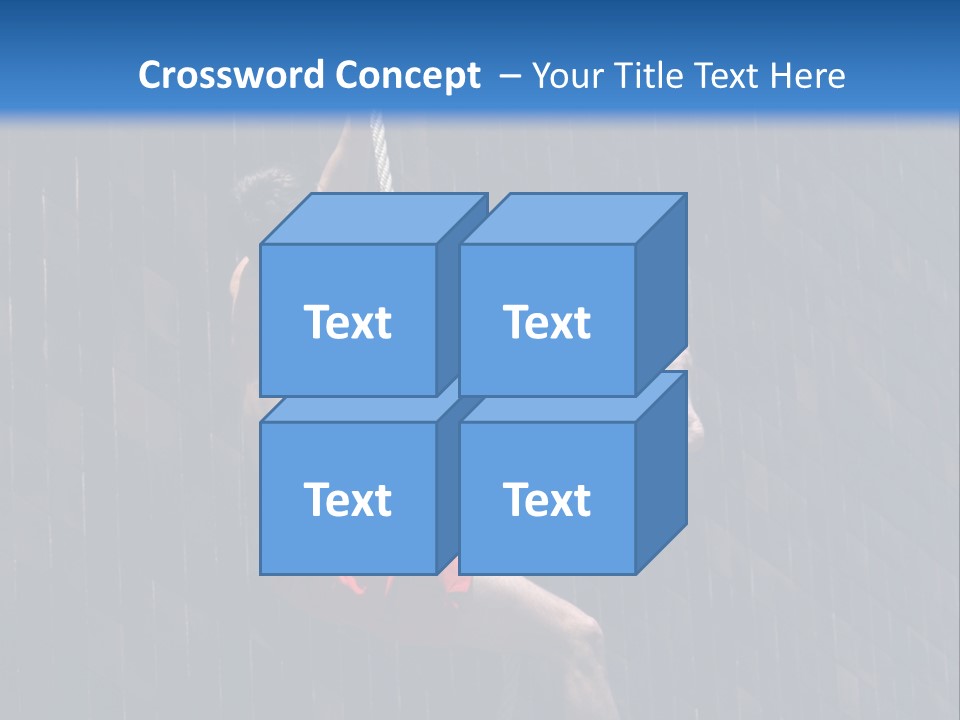 A Man Hanging From A Rope On A Building PowerPoint Template