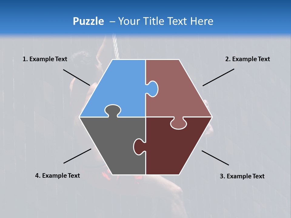 A Man Hanging From A Rope On A Building PowerPoint Template