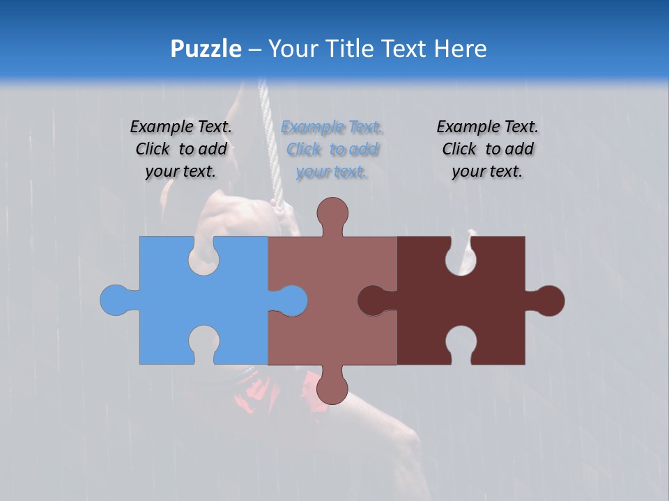 A Man Hanging From A Rope On A Building PowerPoint Template