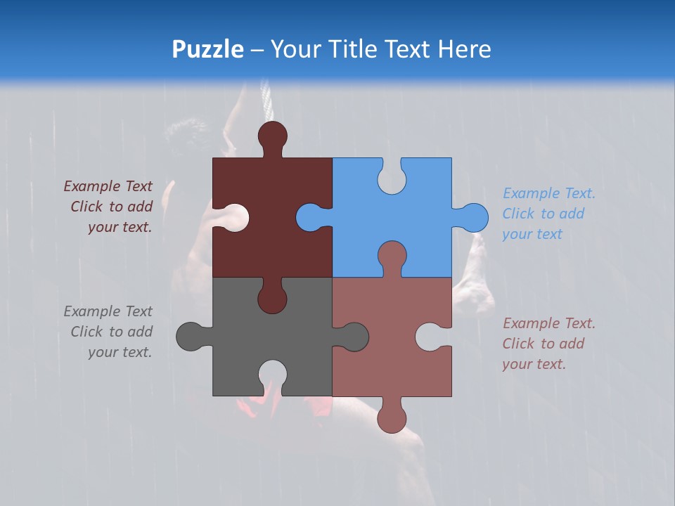 A Man Hanging From A Rope On A Building PowerPoint Template