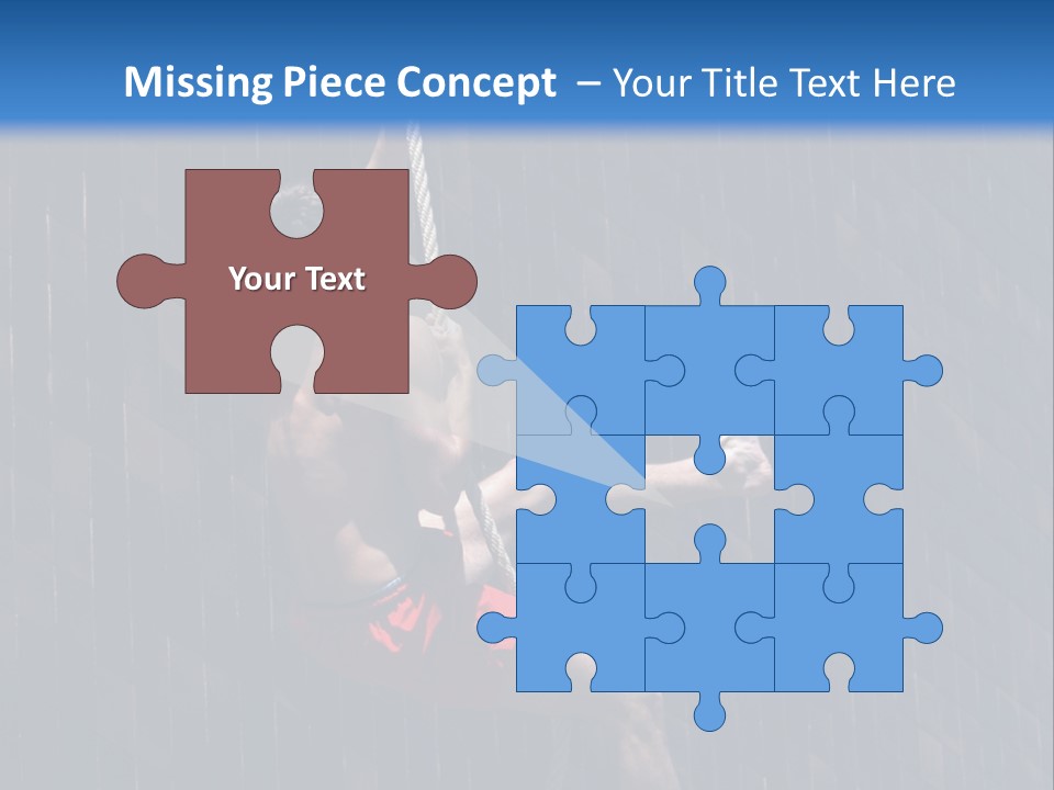 A Man Hanging From A Rope On A Building PowerPoint Template