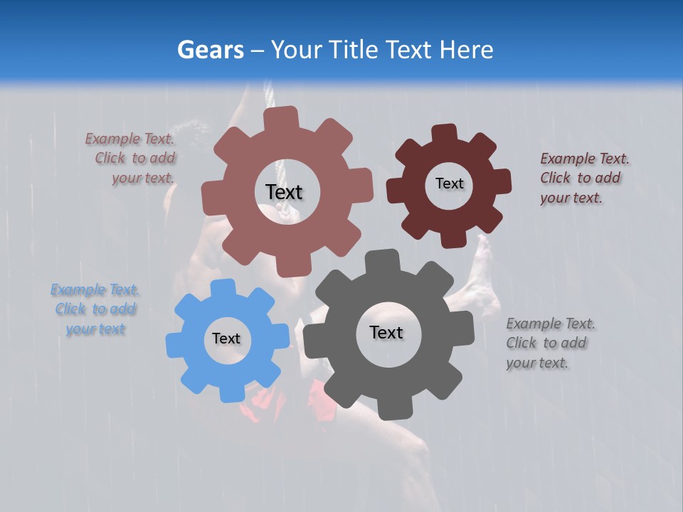 A Man Hanging From A Rope On A Building PowerPoint Template