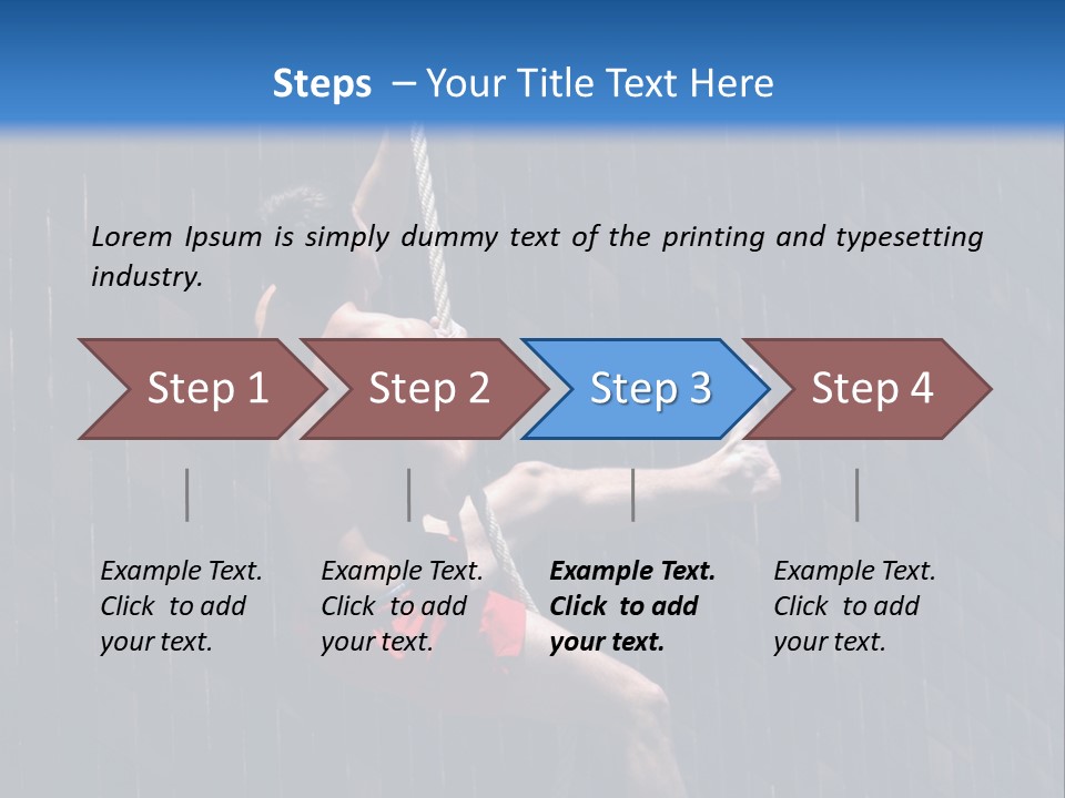 A Man Hanging From A Rope On A Building PowerPoint Template