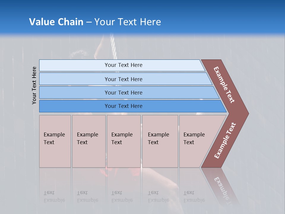 A Man Hanging From A Rope On A Building PowerPoint Template
