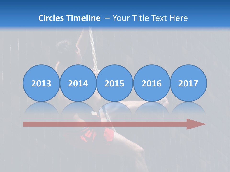 A Man Hanging From A Rope On A Building PowerPoint Template