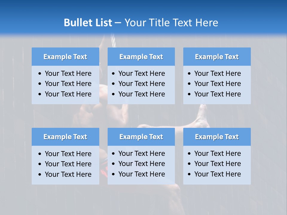 A Man Hanging From A Rope On A Building PowerPoint Template