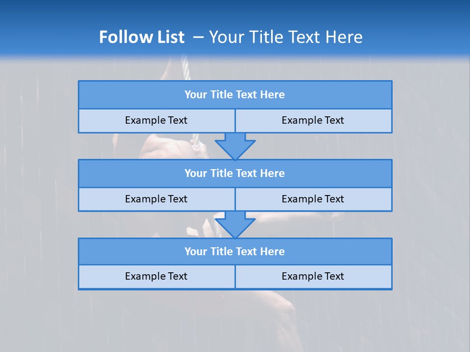 A Man Hanging From A Rope On A Building PowerPoint Template