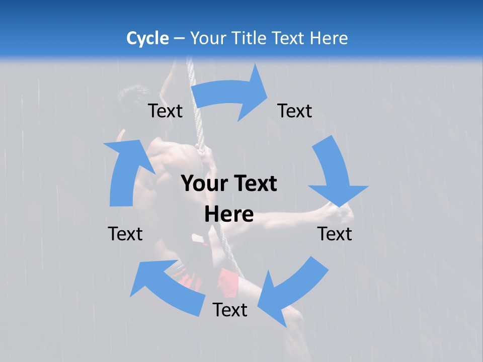 A Man Hanging From A Rope On A Building PowerPoint Template