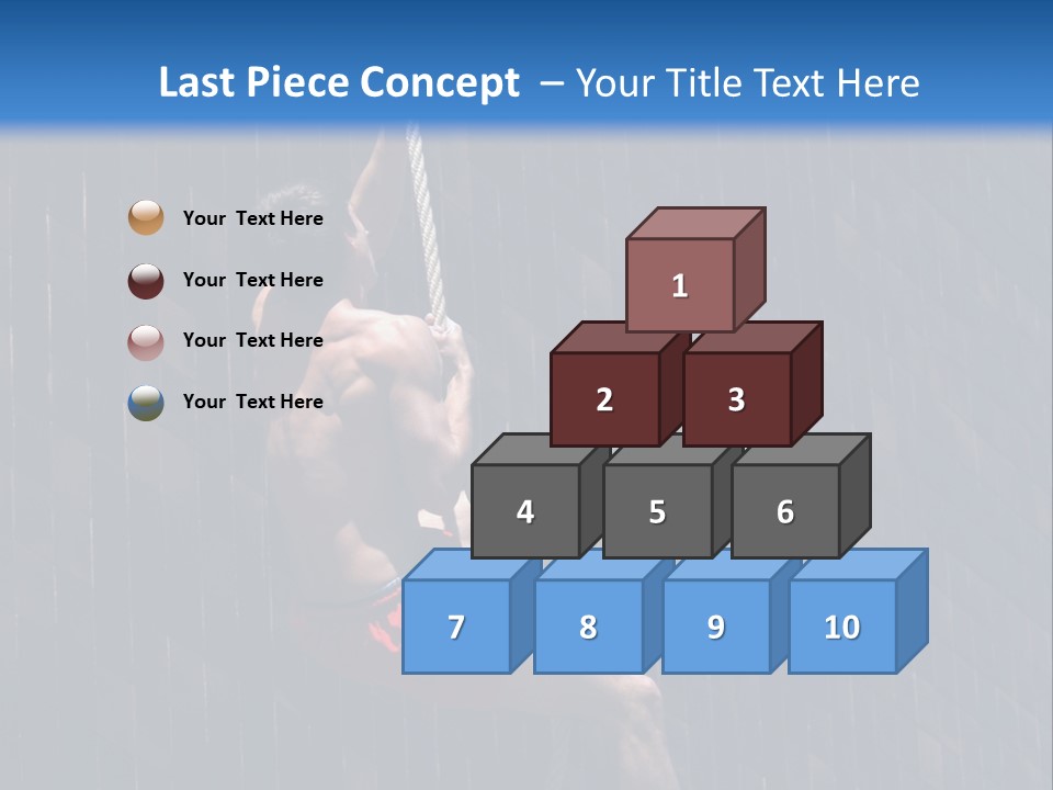 A Man Hanging From A Rope On A Building PowerPoint Template