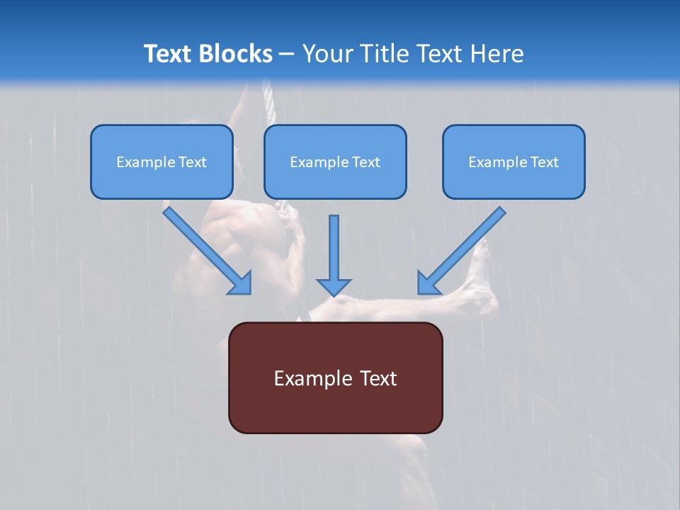 A Man Hanging From A Rope On A Building PowerPoint Template