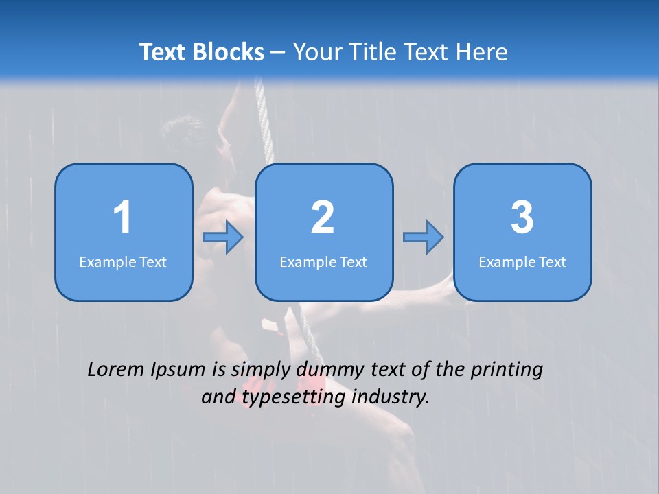 A Man Hanging From A Rope On A Building PowerPoint Template
