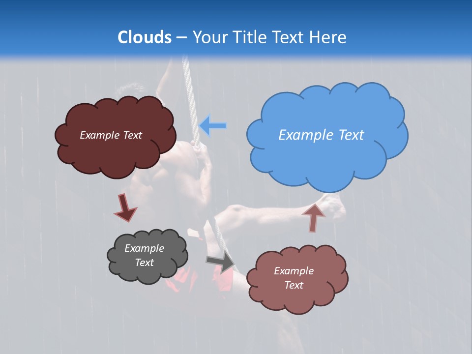 A Man Hanging From A Rope On A Building PowerPoint Template