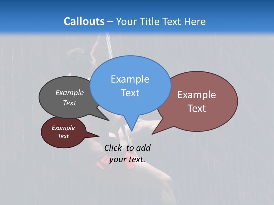 A Man Hanging From A Rope On A Building PowerPoint Template