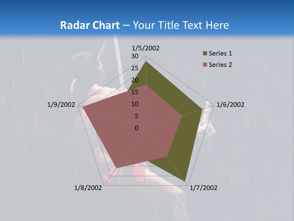 A Man Hanging From A Rope On A Building PowerPoint Template
