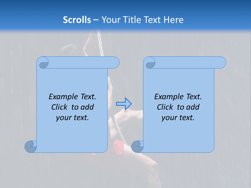 A Man Hanging From A Rope On A Building PowerPoint Template