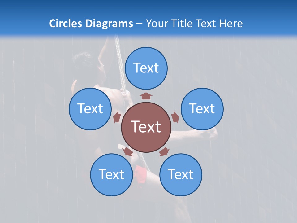 A Man Hanging From A Rope On A Building PowerPoint Template