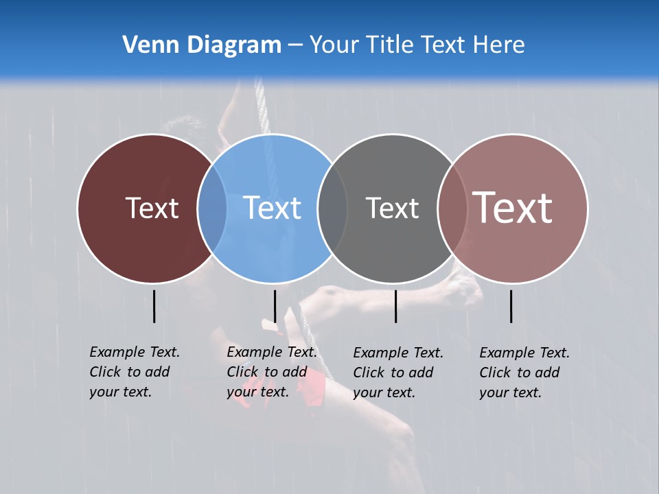 A Man Hanging From A Rope On A Building PowerPoint Template