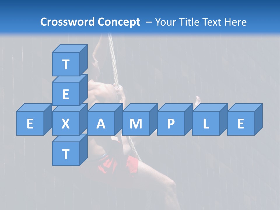 A Man Hanging From A Rope On A Building PowerPoint Template