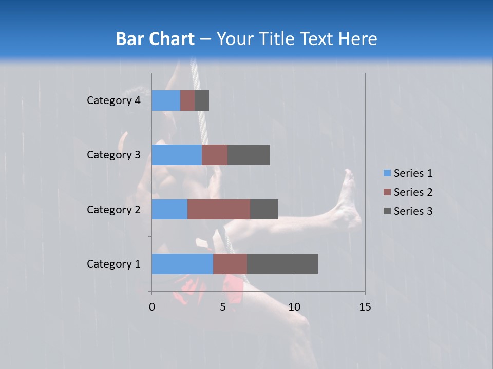 A Man Hanging From A Rope On A Building PowerPoint Template