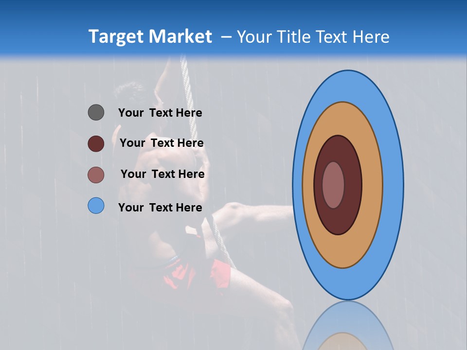 A Man Hanging From A Rope On A Building PowerPoint Template