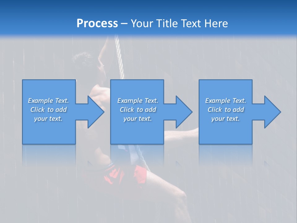 A Man Hanging From A Rope On A Building PowerPoint Template