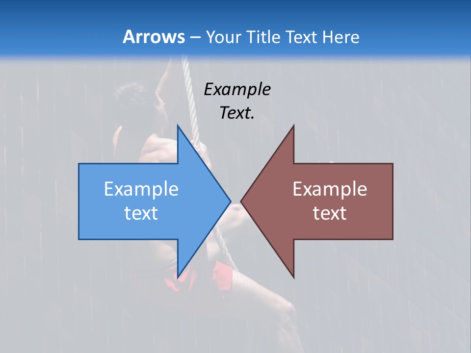 A Man Hanging From A Rope On A Building PowerPoint Template