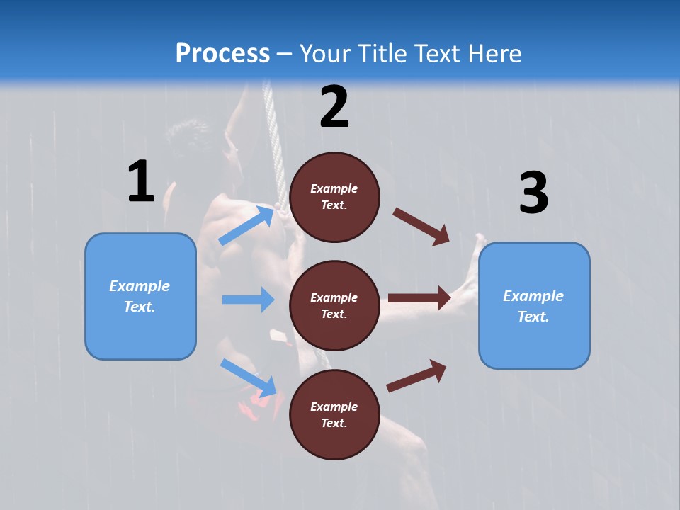 A Man Hanging From A Rope On A Building PowerPoint Template