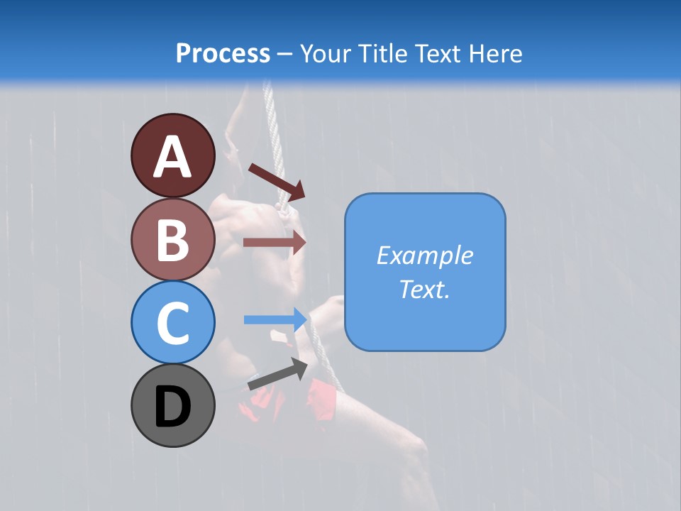 A Man Hanging From A Rope On A Building PowerPoint Template