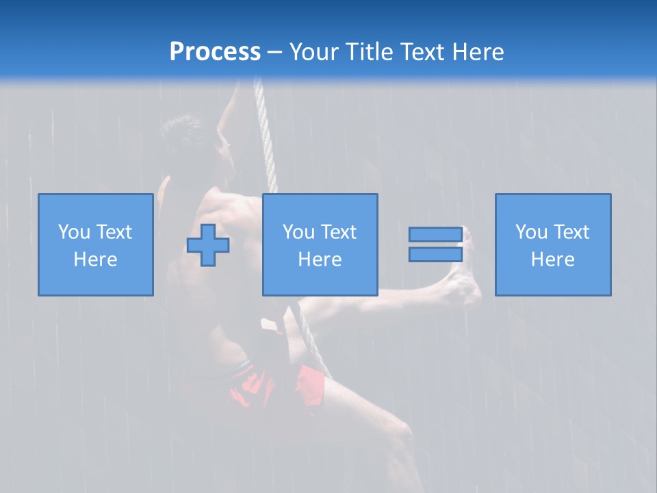 A Man Hanging From A Rope On A Building PowerPoint Template