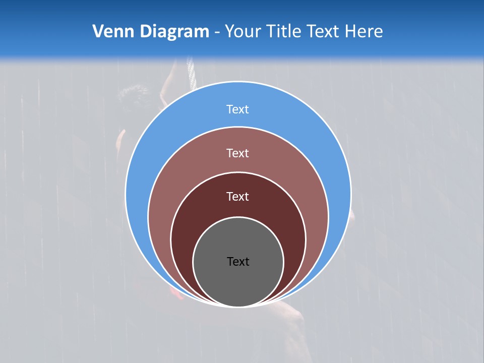 A Man Hanging From A Rope On A Building PowerPoint Template