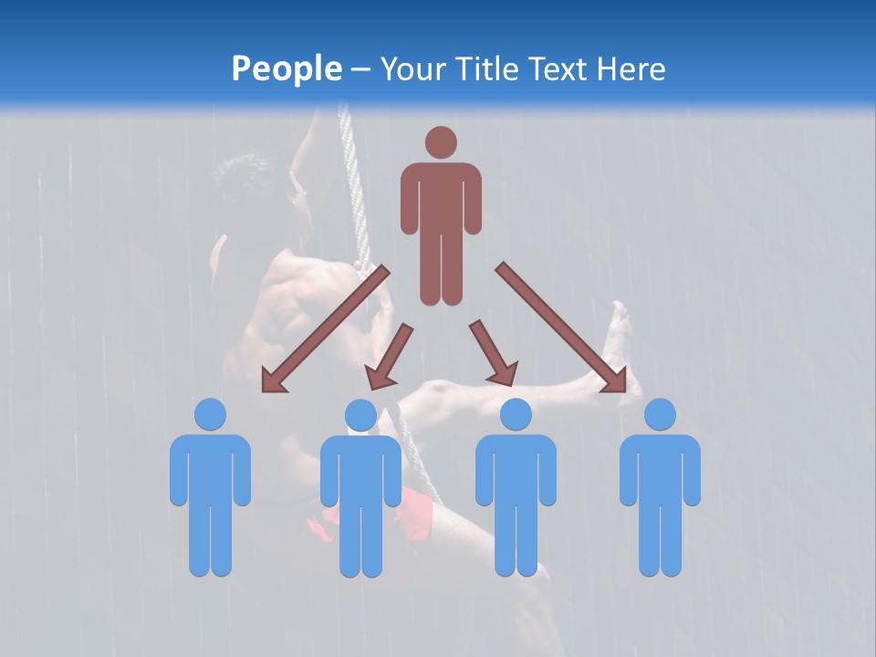 A Man Hanging From A Rope On A Building PowerPoint Template