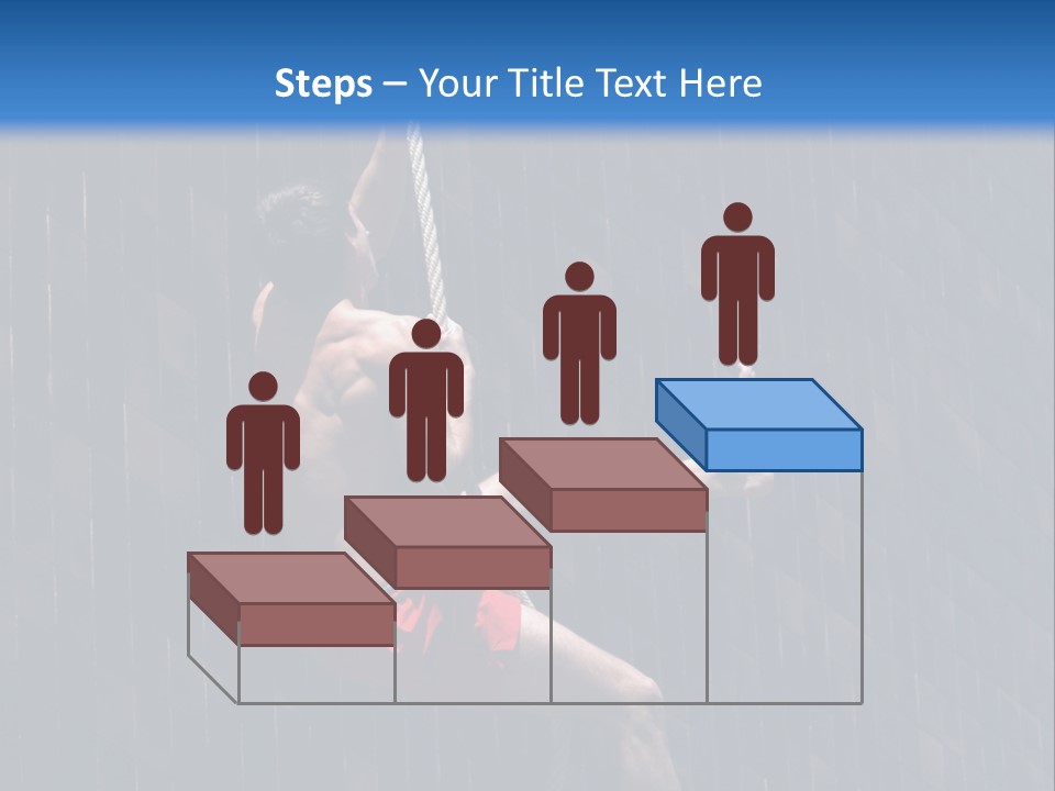 A Man Hanging From A Rope On A Building PowerPoint Template