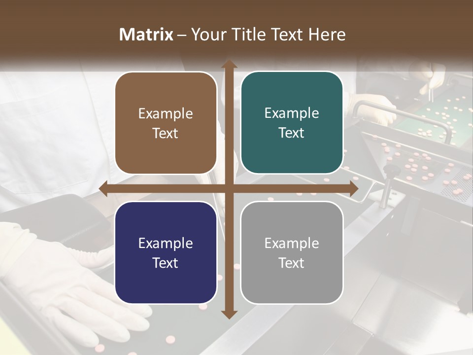 Two People In White Lab Coats Working On A Machine PowerPoint Template