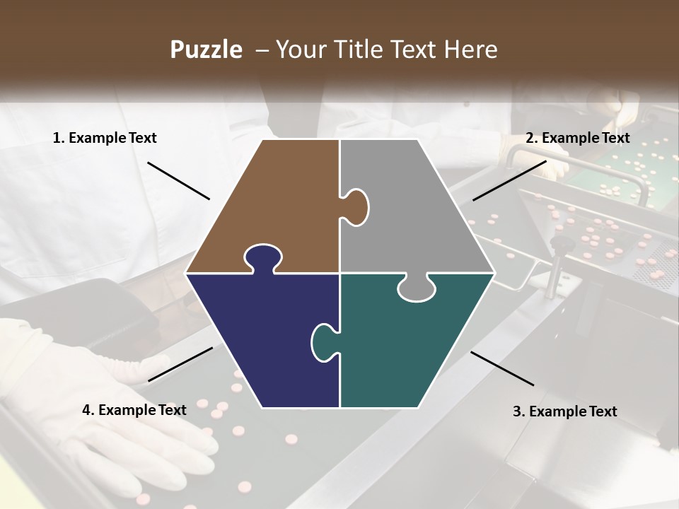 Two People In White Lab Coats Working On A Machine PowerPoint Template