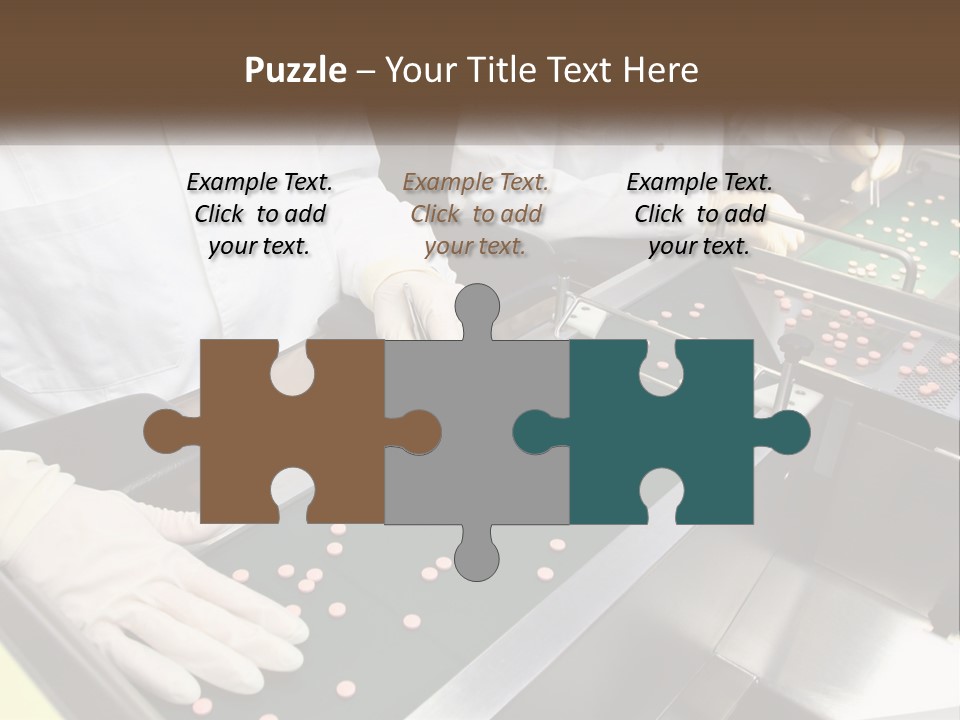 Two People In White Lab Coats Working On A Machine PowerPoint Template