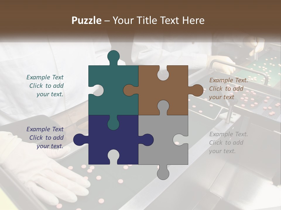 Two People In White Lab Coats Working On A Machine PowerPoint Template