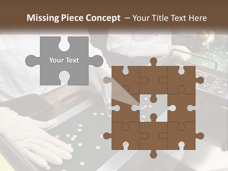 Two People In White Lab Coats Working On A Machine PowerPoint Template