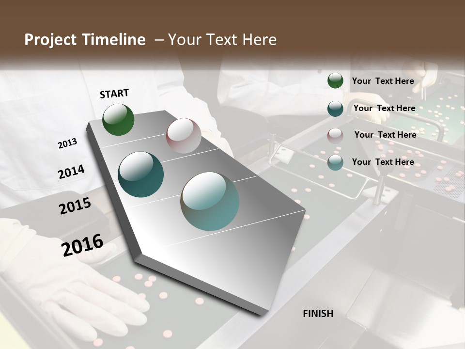 Two People In White Lab Coats Working On A Machine PowerPoint Template