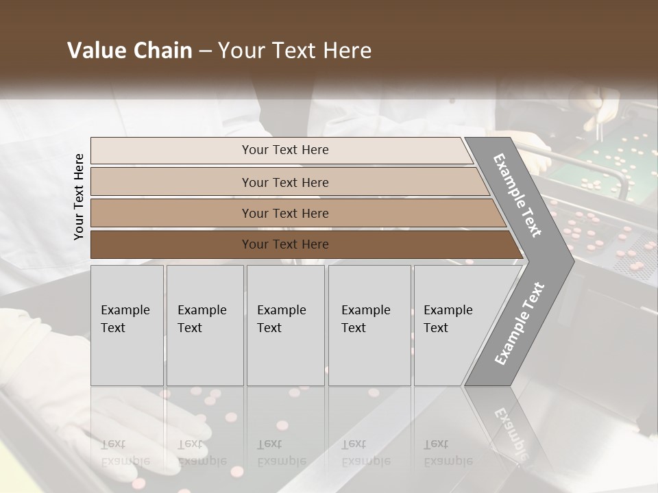 Two People In White Lab Coats Working On A Machine PowerPoint Template