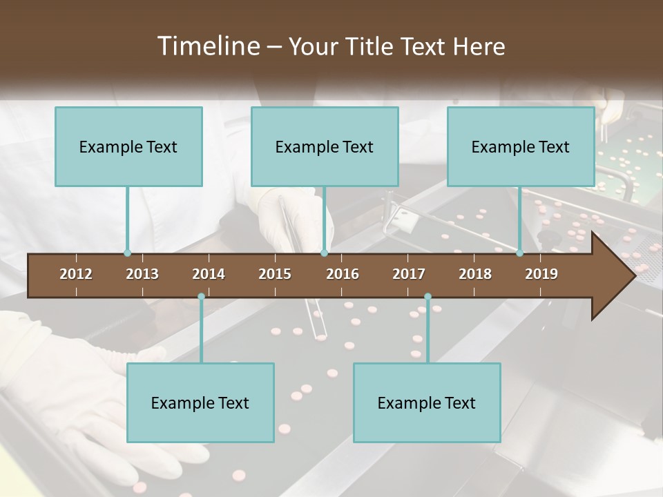 Two People In White Lab Coats Working On A Machine PowerPoint Template