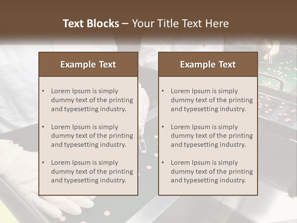 Two People In White Lab Coats Working On A Machine PowerPoint Template