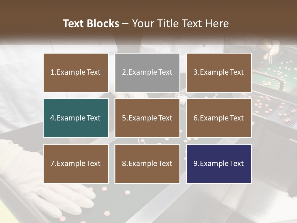 Two People In White Lab Coats Working On A Machine PowerPoint Template