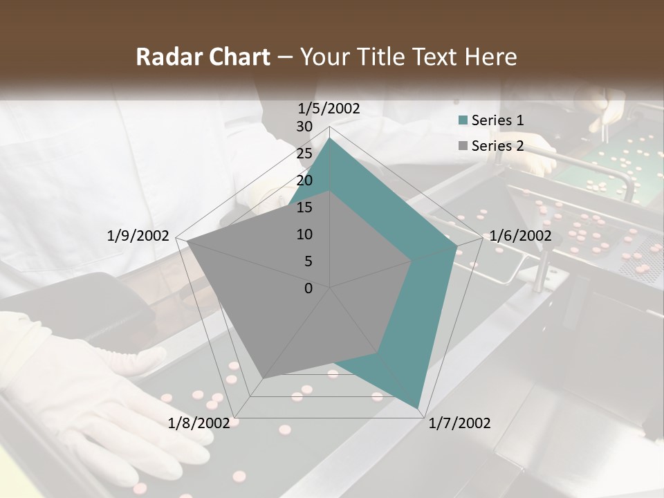 Two People In White Lab Coats Working On A Machine PowerPoint Template