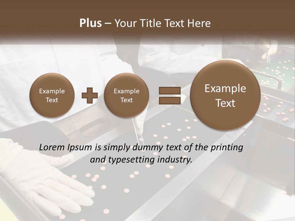 Two People In White Lab Coats Working On A Machine PowerPoint Template