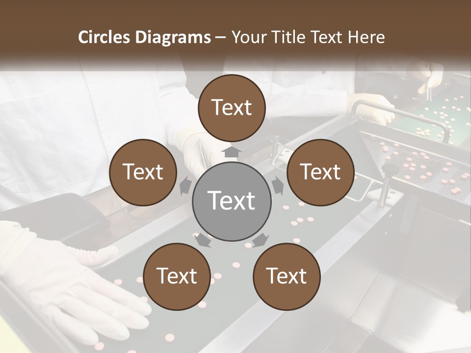 Two People In White Lab Coats Working On A Machine PowerPoint Template