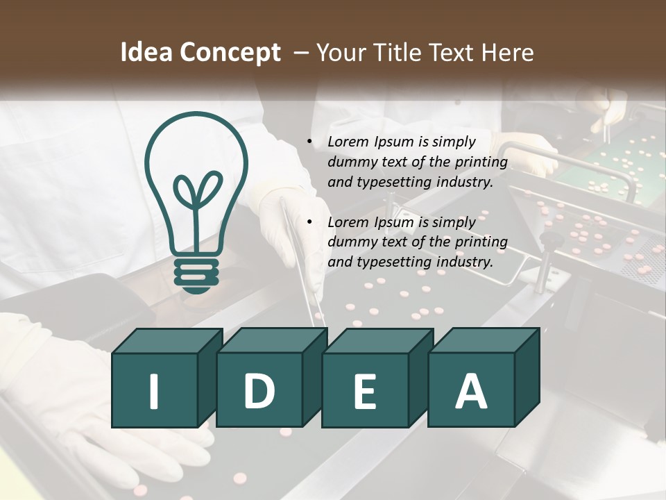 Two People In White Lab Coats Working On A Machine PowerPoint Template